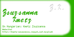 zsuzsanna kmetz business card